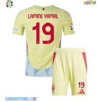 Camisa de time de futebol Espanha Lamine Yamal #19 Replicas 2º Equipamento Infantil Europeu 2024 Manga Curta (+ Calças curtas)